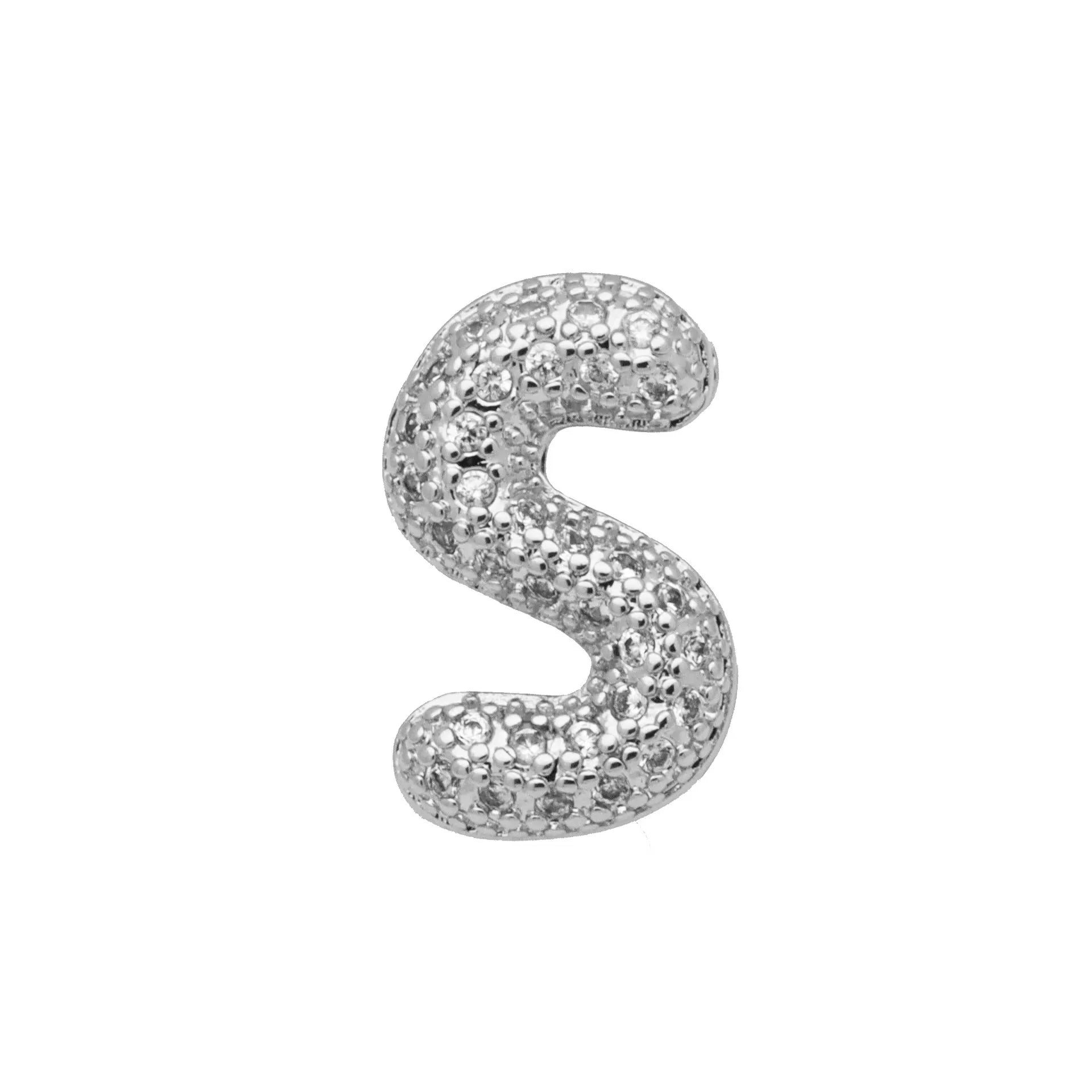 Retro copper bracelet with a letter 'A' charm featuring micro inlaid zircon, shown in a gold finish.