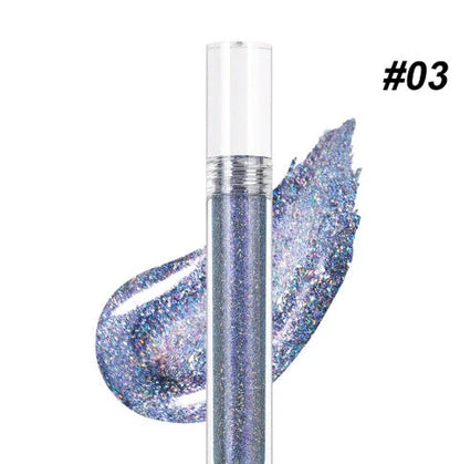 15 Colour Laser Lip Lacquer tubes showing waterproof formula with laser powder technology