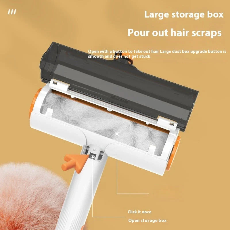 A versatile pet hair removal brush made of durable ABS material, allowing for effortless grooming and cleaning of fabrics and surfaces.