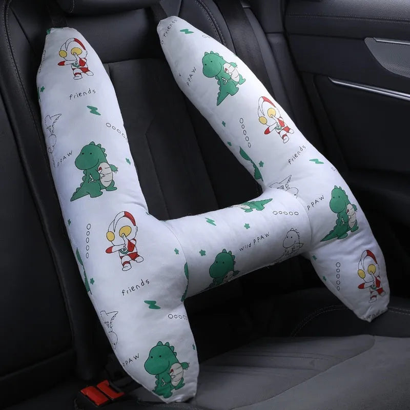 55x70cm car headrest pillow with floral skirt rabbit pattern and pearl cotton fill.