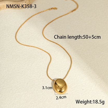 Long geometric gold-plated necklace with adjustable 41-50cm chain and stainless steel construction
