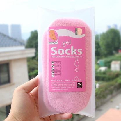 Luxurious hand and foot masks in pink and green colors, designed to deeply hydrate and rejuvenate dry, cracked skin