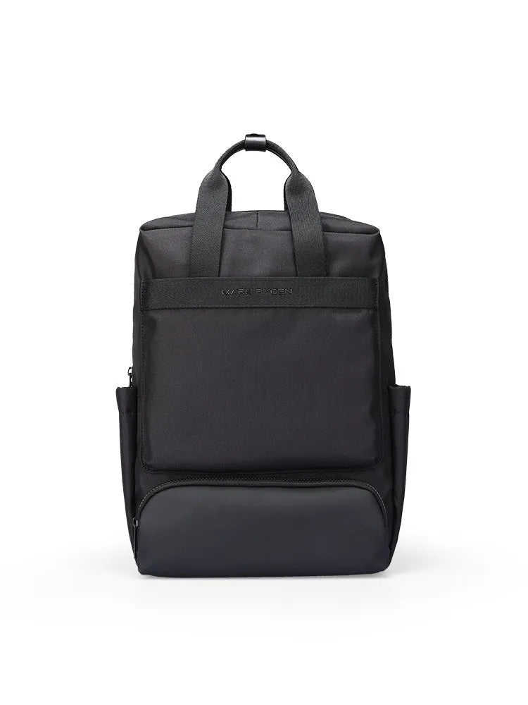 Black Oxford cloth computer backpack with 20-35 litre capacity for laptop storage