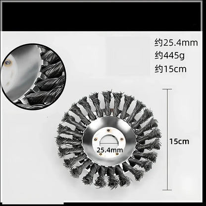 Stainless steel wire lawn mower head for garden weed and debris removal