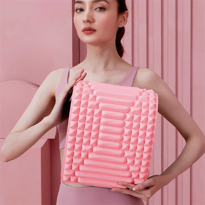 Premium back stretcher pillow with acupressure design to relieve neck, lumbar, and sciatica pain