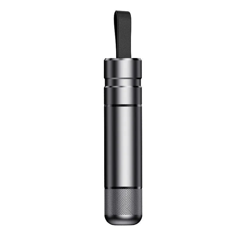 Aluminium alloy car safety hammer with steel tip for breaking glass and cutting seat belts
