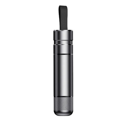 Aluminium alloy car safety hammer with steel tip for breaking glass and cutting seat belts
