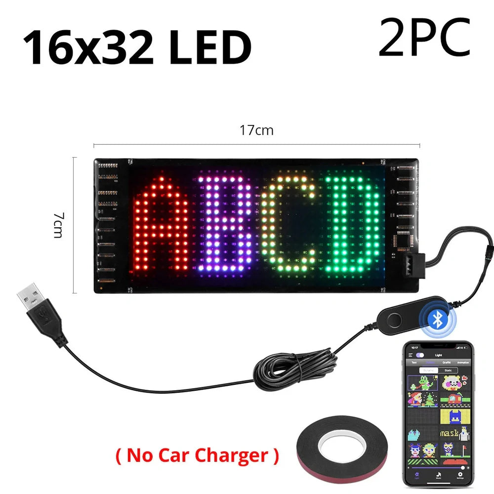 USB Programmable LED Pixel Matrix Soft Screen - 16x192 Resolution ...