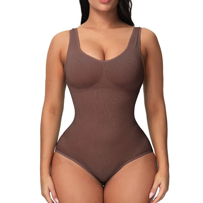 Seamless nylon bodysuit for waist support and body sculpting in multiple colours