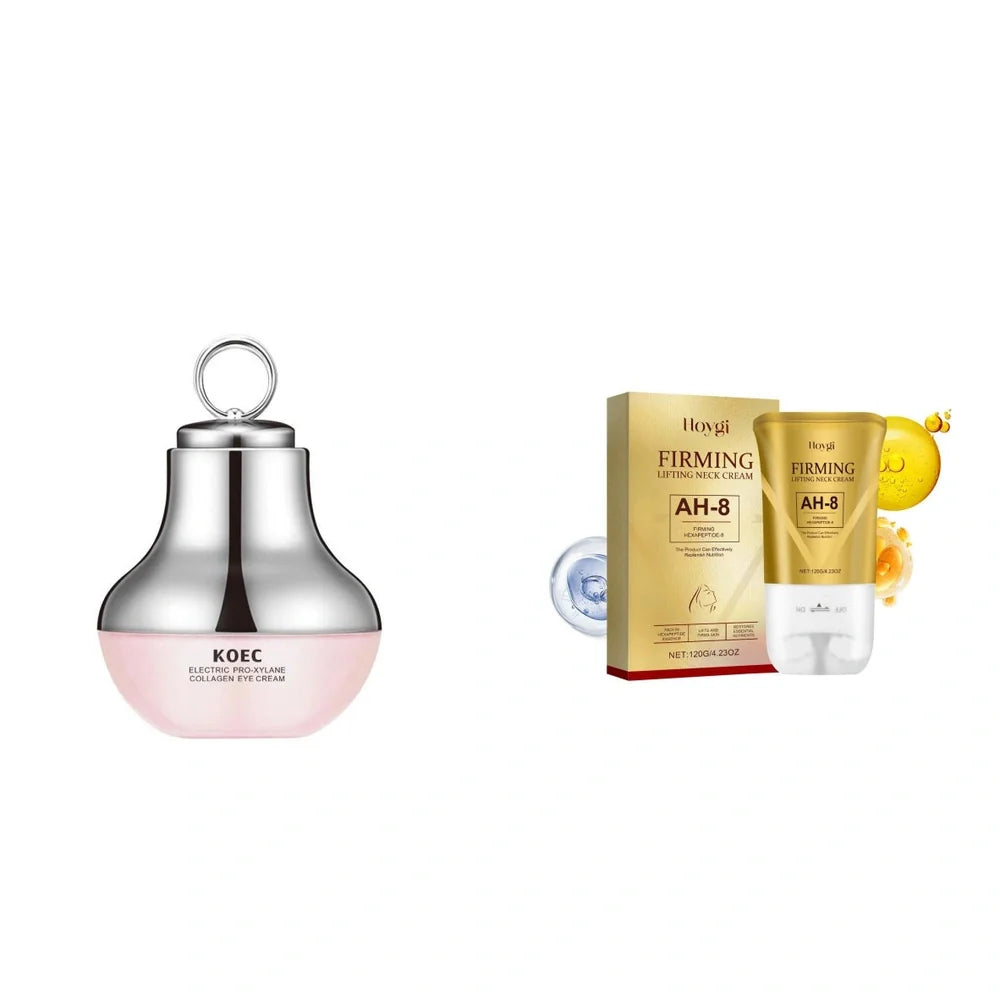 Collagen polypeptide electric eye cream set with neck roller cream for firming and moisturising