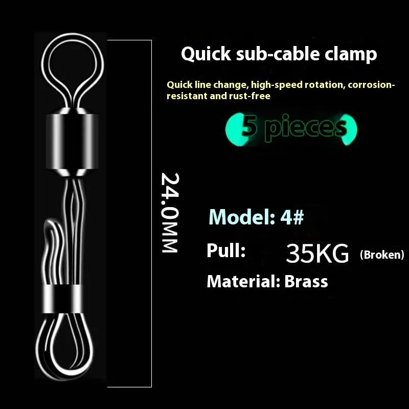 Brass quick change sub line clamp with quick release mechanism for fast wire changes