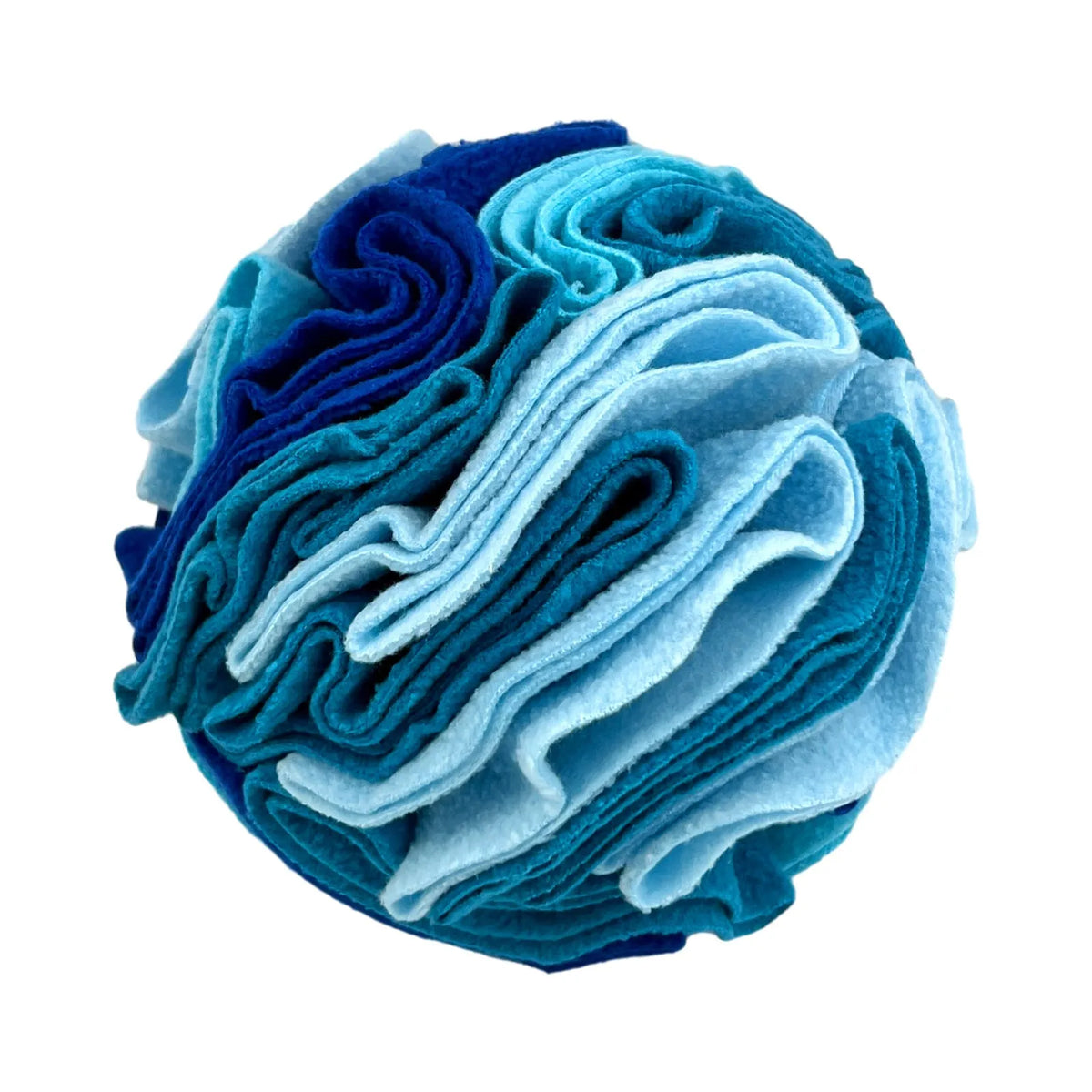 Polar fleece pet sniffing toy ball in 8cm to 20cm sizes for molar chewing and training