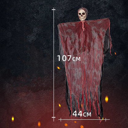 Halloween hanging ghost pendant with dyed blood effect for spooky decor