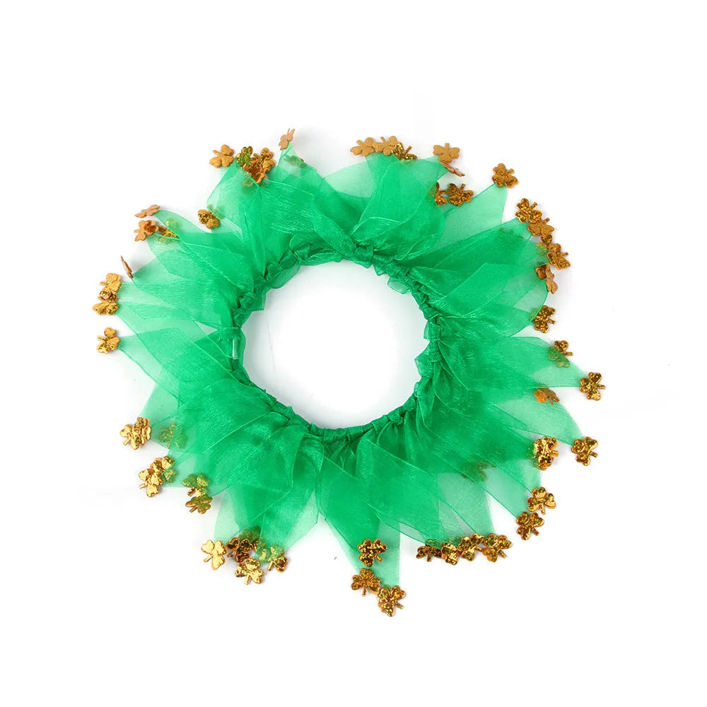 Tie-dye cloth dog collar in seasonal Christmas and Halloween colour designs