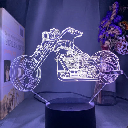 Custom 3D aeroplane hologram night light with personalised name, showing optical acrylic panel and ABS base