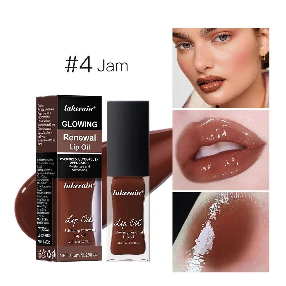 Glow Lip Gloss tube with 8ml capacity showing coral shade and applicator