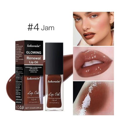 Glow Lip Gloss tube with 8ml capacity showing coral shade and applicator