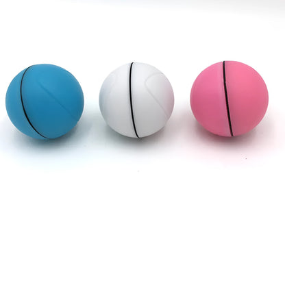 Transparent ABS green electric cat toy ball with laser light, 6.7-7cm diameter, USB rechargeable