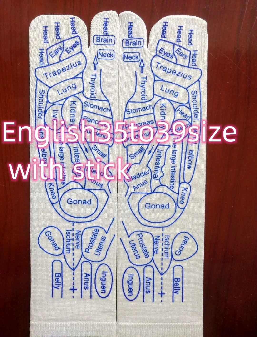Acupressure reflexology socks for foot massage and pain relief