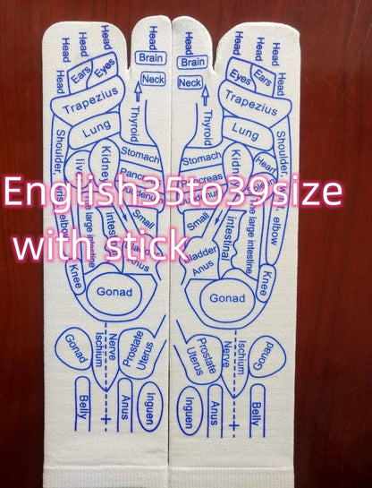Acupressure reflexology socks for foot massage and pain relief