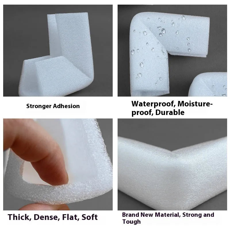 EPE pearl cotton foam corner protectors showing slot design for furniture and door edge protection