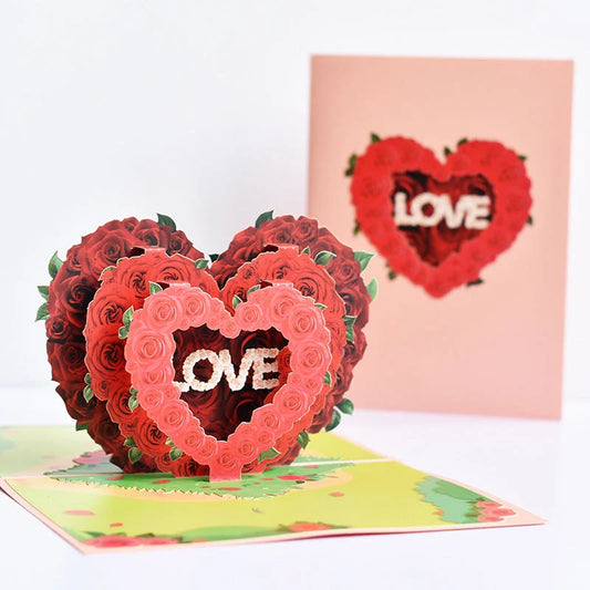 Enchanting 3D pop-up greeting cards with beautiful floral designs, perfect for birthdays, anniversaries, and other special occasions
