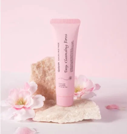 30g cherry blossom mud mask sachet for facial cleansing and hydration