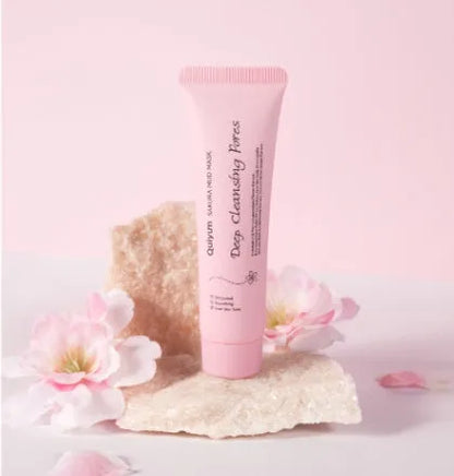 30g cherry blossom mud mask sachet for facial cleansing and hydration
