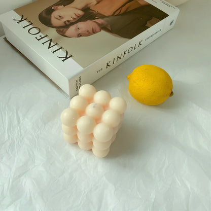 Hand-made soy wax aromatherapy candle measuring 5.5x6x6cm with natural essential oil scent
