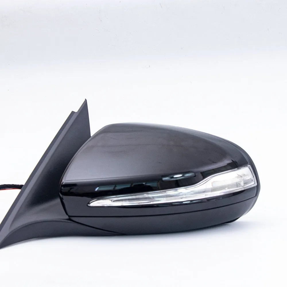 Mercedes-Benz W205 C-Class replacement rearview mirror assembly in ABS plastic.