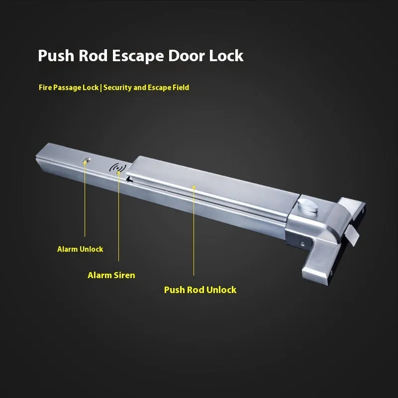 Fireproof door lock stainless steel push lock fire safety door lock for baked paint single door 65cm with external handle modern simplicity style