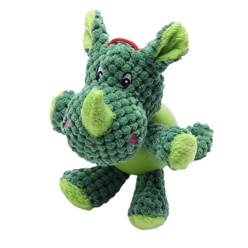 Cartoon monkey plush dog toy with squeakers for small medium dogs
