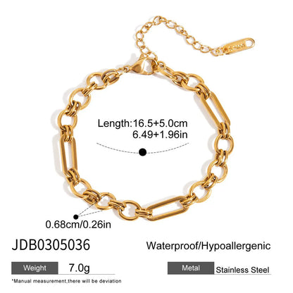 Women's stainless steel bracelet with electroplated finish in European and American style