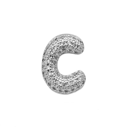 Retro copper bracelet with a letter 'A' charm featuring micro inlaid zircon, shown in a gold finish.