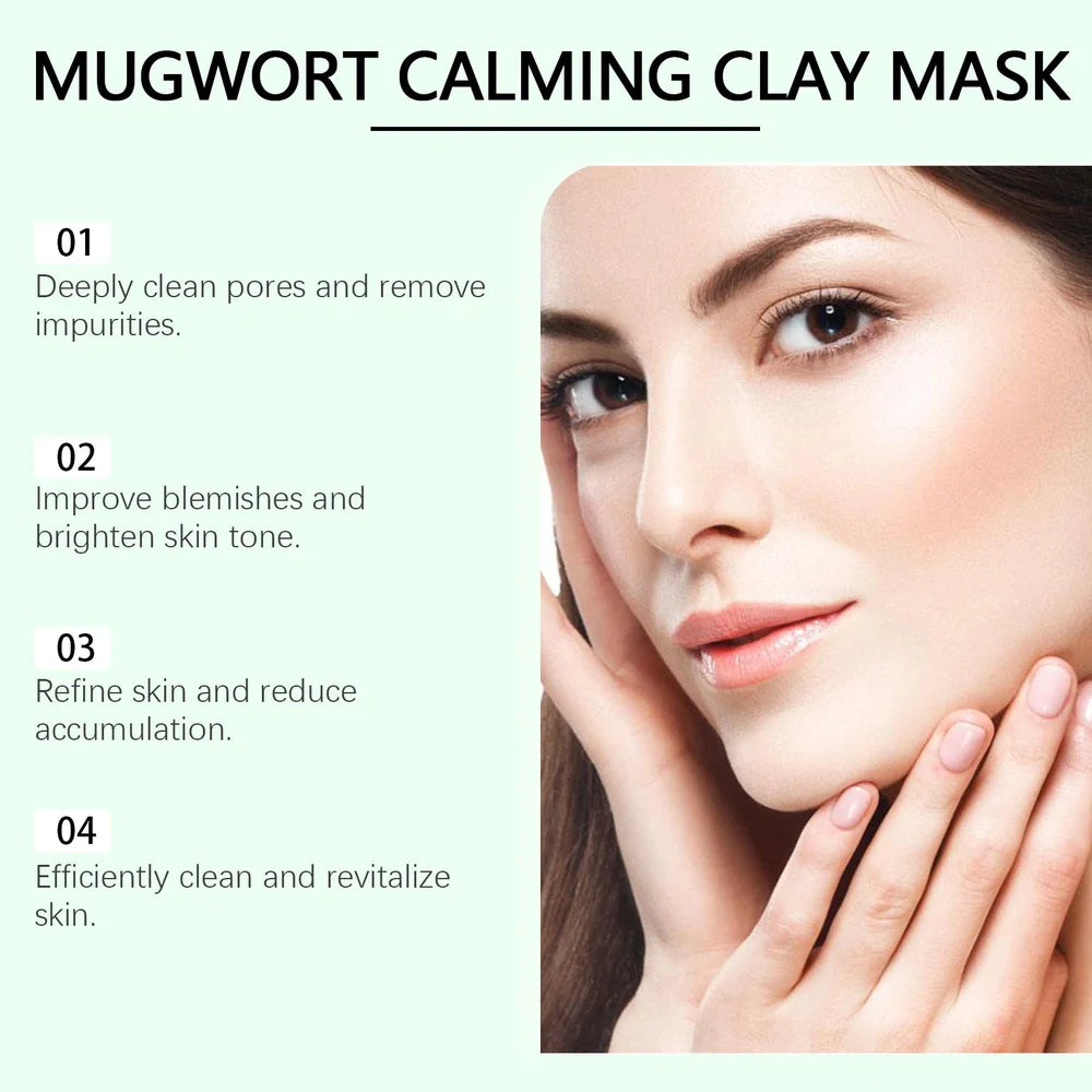 55g pore cleaning mud mask with bentonite clay and moxa leaf extract for acne treatment