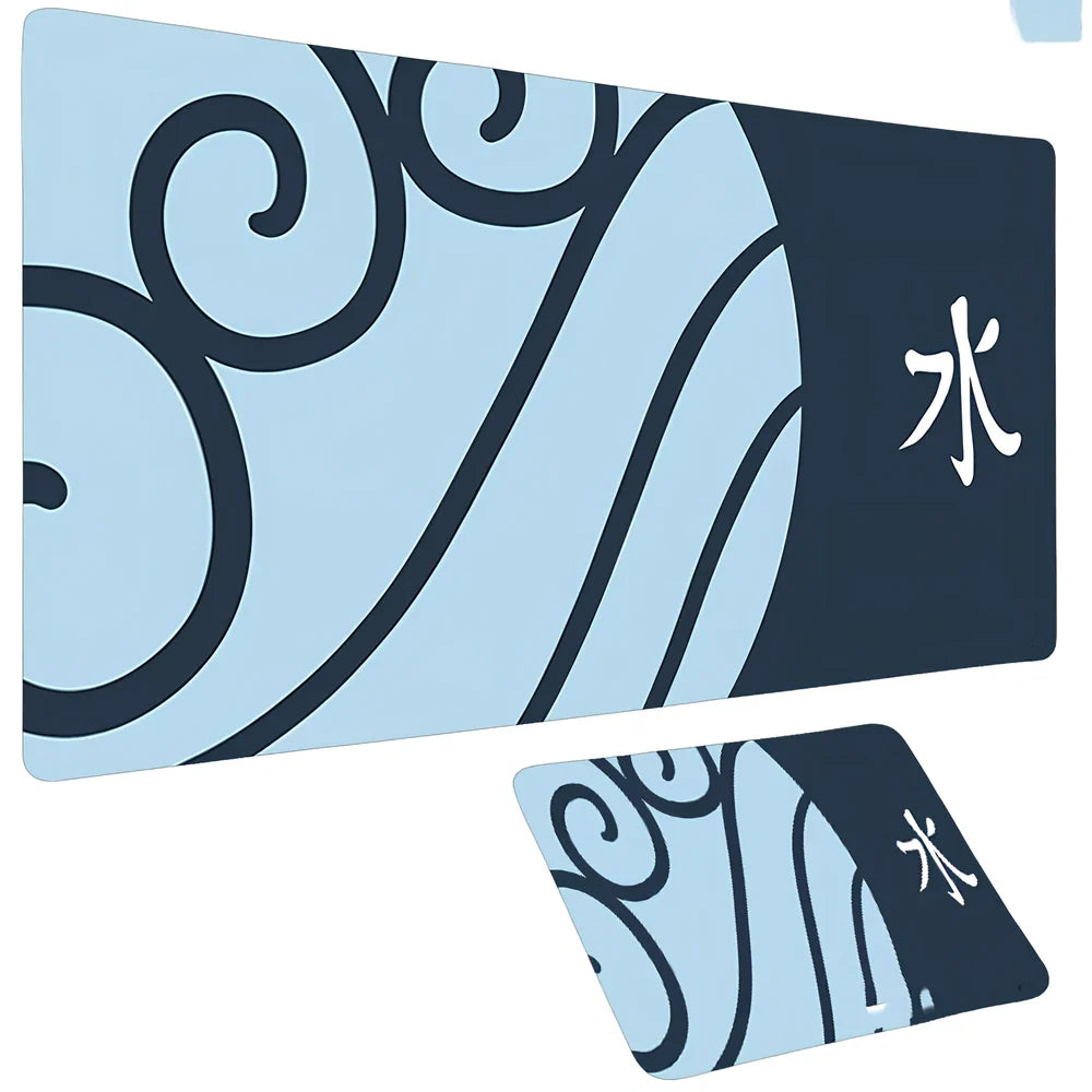 Big Anime Fish Mouse Pad in 900x400x3mm size with non-slip rubber base and vibrant heat transfer print
