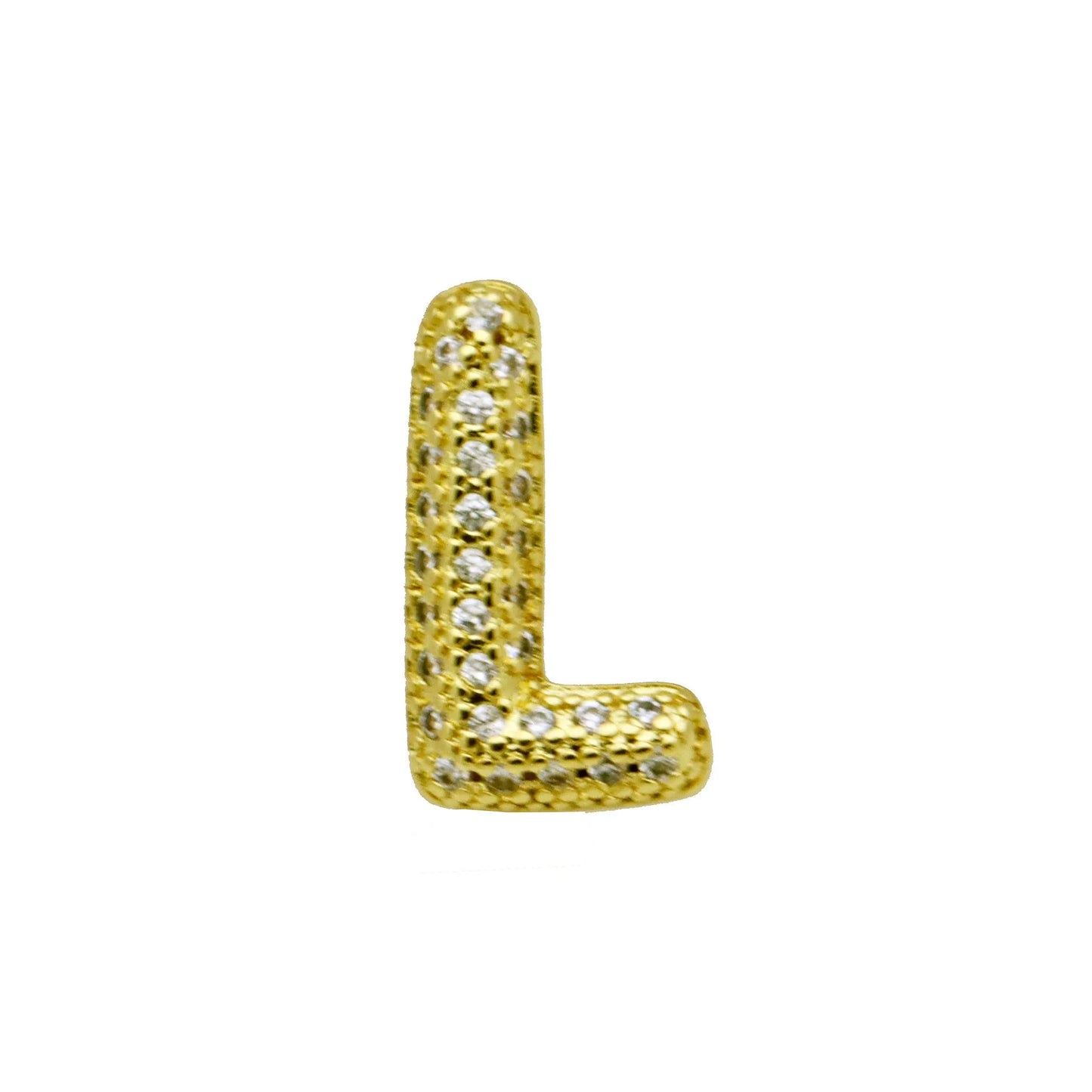Retro copper bracelet with a letter 'A' charm featuring micro inlaid zircon, shown in a gold finish.