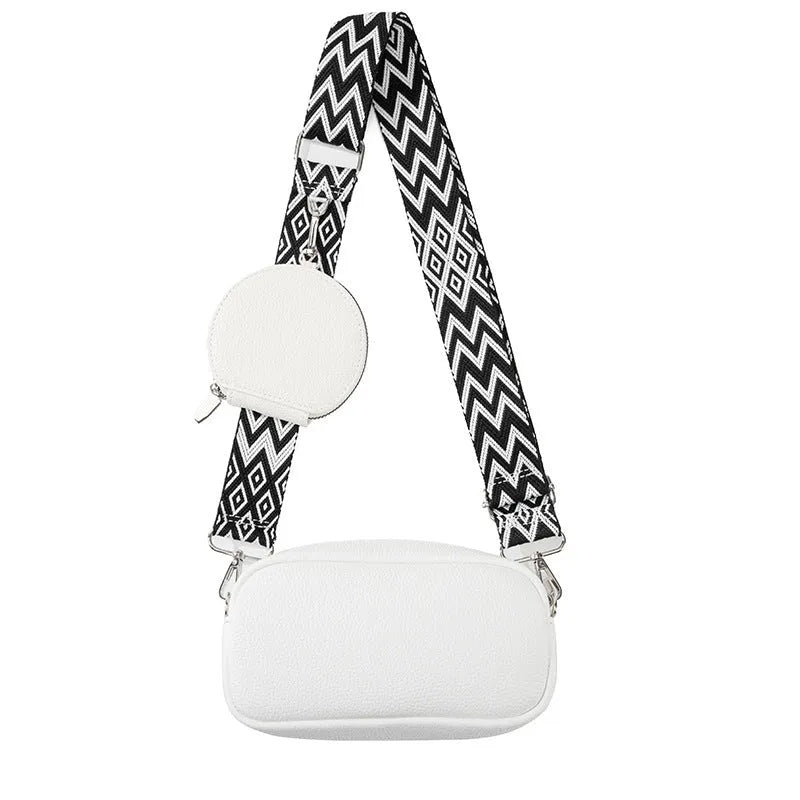 Soft PU women's one-shoulder crossbody bag in horizontal square shape with single strap