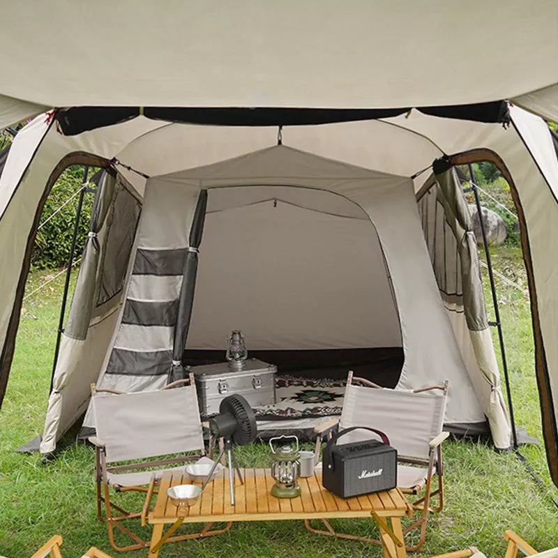 Landwolf Large Space Tunnel Tent for outdoor camping with UV protection and waterproof features