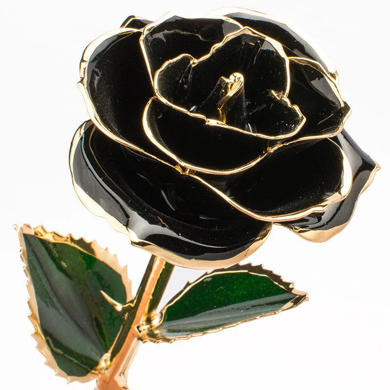 24K gold-plated rose flower in elegant gift box for Valentine's Day