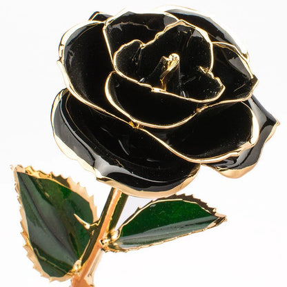 24K gold-plated rose flower in elegant gift box for Valentine's Day