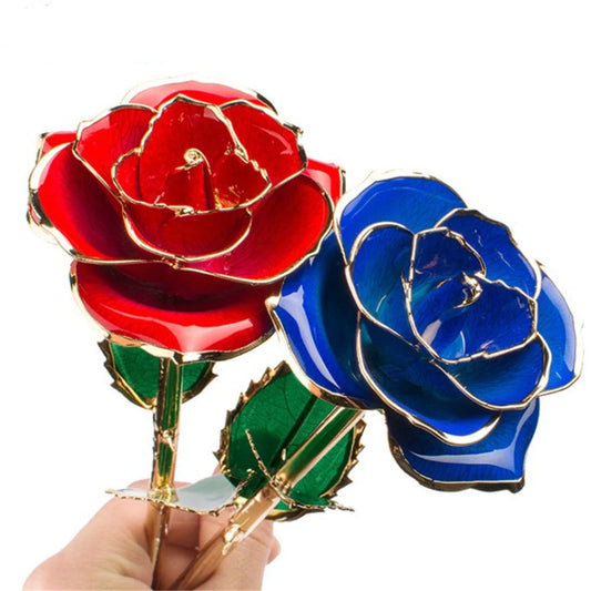 24K gold-plated rose flower in elegant gift box for Valentine's Day