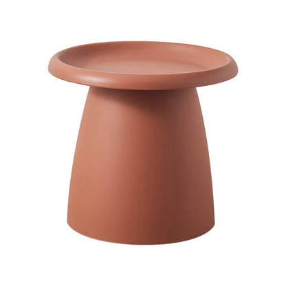 Mushroom small coffee table, plastic, 50 x 45cm, in pink, yellow, white, grey, brown red or green