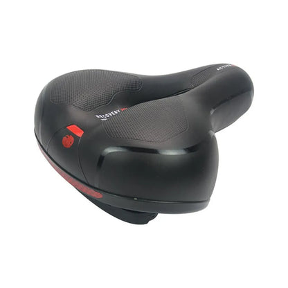 Bicycle cushion with silicone saddle, steel bow spring, and waterproof cover for enhanced cycling comfort