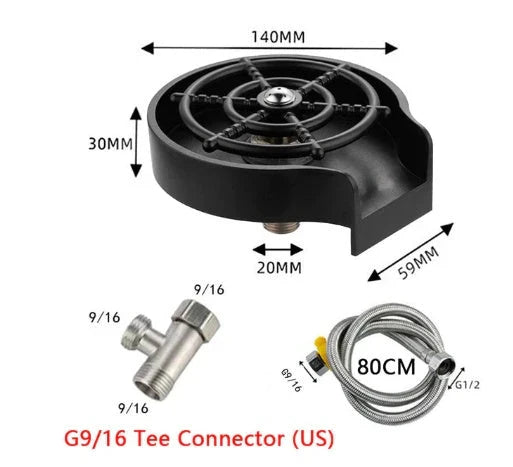 High-Pressure Automatic Cup Washer with Multi-Angle Spray Nozzle for Effortless Cleaning in Bars and Kitchens