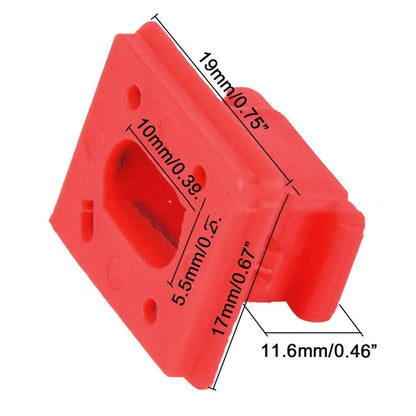 Ten white plastic snap-in clips for BMW interior door panel repair.