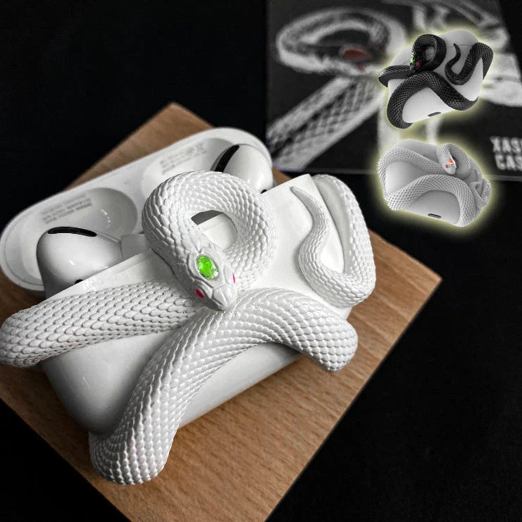 Stylish Halloween AirPods Pro Case with Spooky Snake Design - Protects your AirPods Pro in a unique, eye-catching silicone case