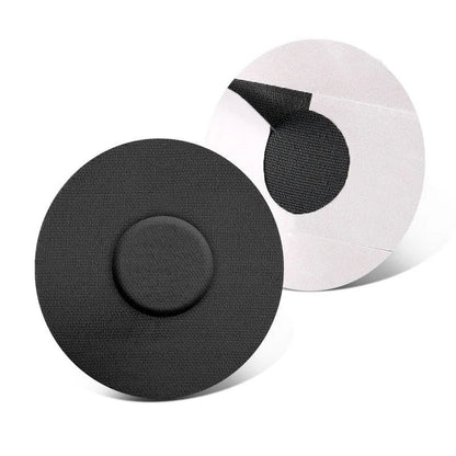 Sports anti-slip adhesive patch in elastic fabric on a blue background.