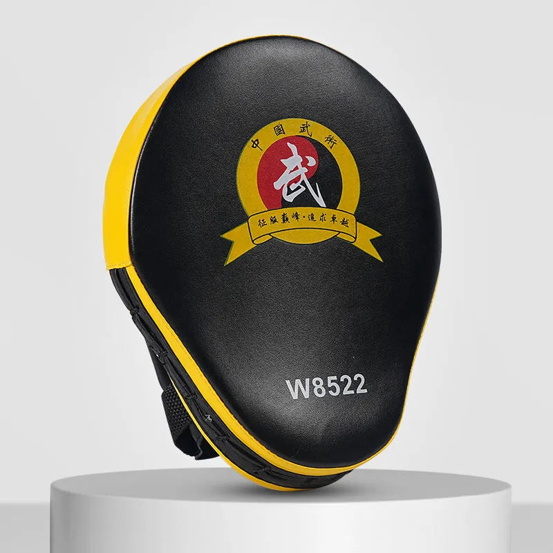 Boxing target punch mitts in curved and flat designs for martial arts training