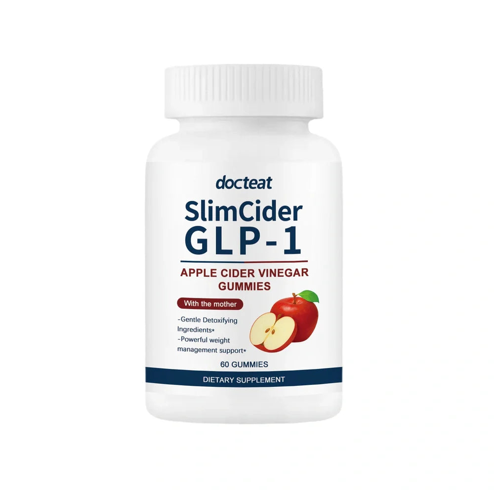 Bottle of cider vinegar gummies with 60 soft candies for digestion and blood sugar support
